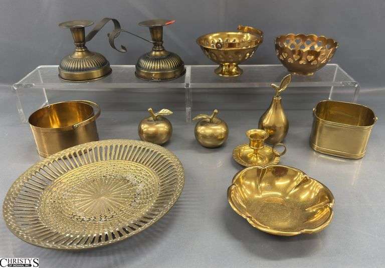 Brass Fruit Bells, Dishes, Bowls, Candle Holders image