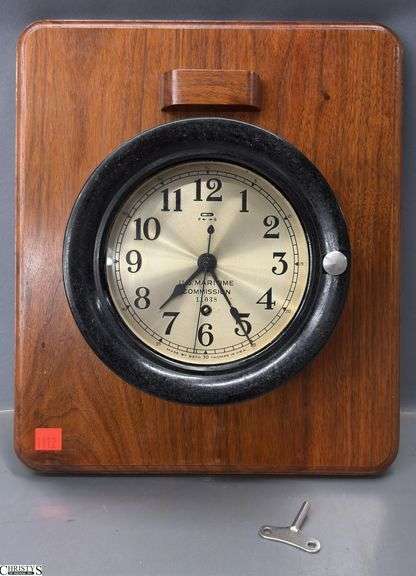 Seth Thomas U.S. Marine Commission Clock - 12" x 14" - 4" deep image