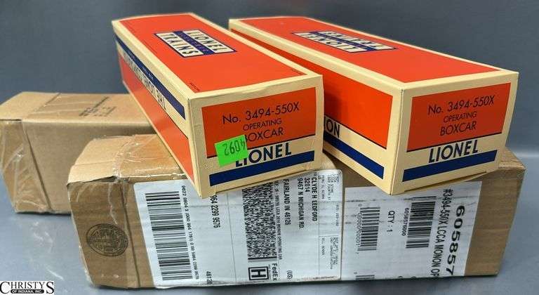 2 Lionel No. 3494-550X LCCA Monon Operating Box Cars image