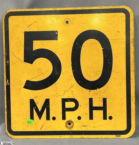 50 M.P.H Metal Sign 18x18 image