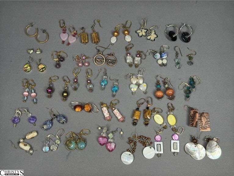 35 Pairs of Costume Jewelry Earrings image