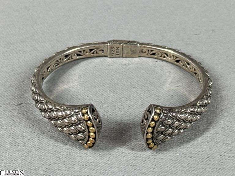 Andrea Candela Sterling Silver and 18K Gold Cuff Bracelet image
