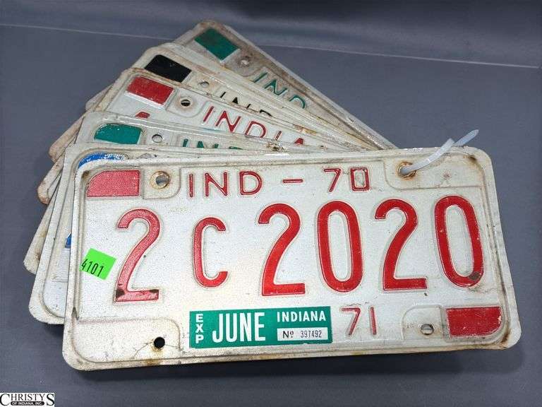 1970's Indiana License Plates image