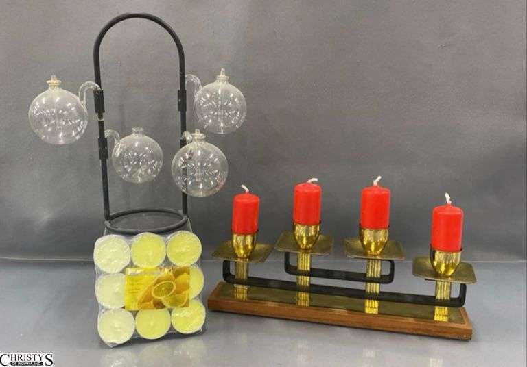 Candle Stands, Taper and Oil, Tea Lights Tallest 9.5" image