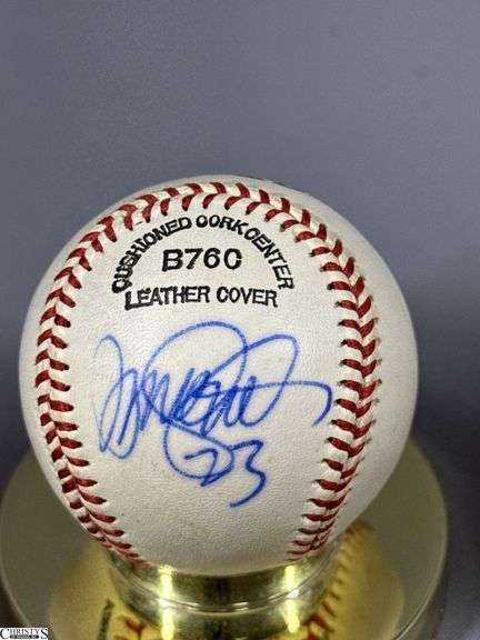 12 Signed Baseballs, 1 ASA Unsigned Softball, an Unsigned Wilson Baseball and a Stretchose Twin City's  Sanitary Tube Sock