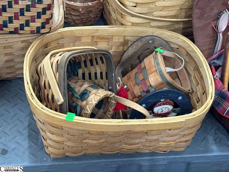 SKID with Baskets, and Faux Fruit, Breads, Wooden Doll Tallest 27", SKID is Not Included