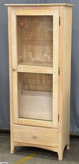 Single Glass Door Cabinet 25x15x64" image