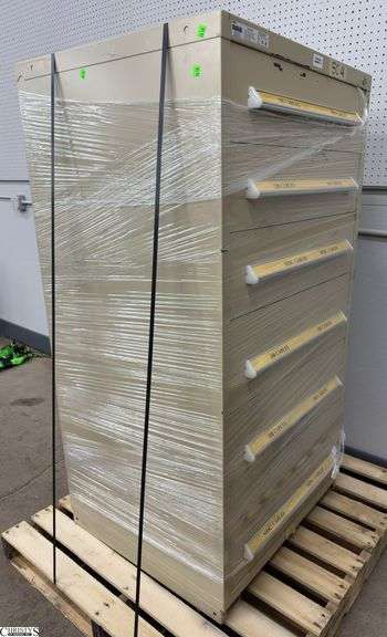 Tan Parts Cabinet 30x28x59 no keys image