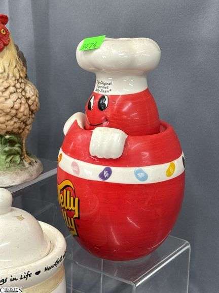 Rooster Figurines, Composite Tallest 9", Country style Kitchen Items, Jelly Belly, Canisters