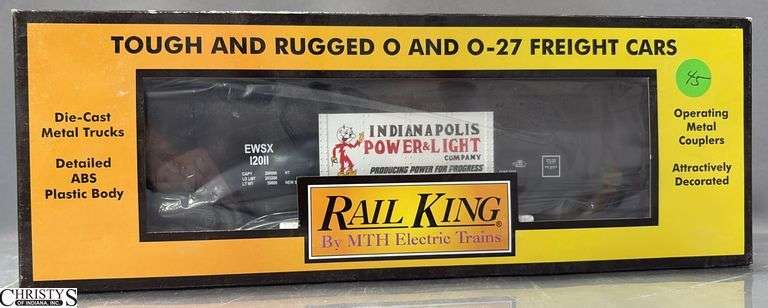 Rail King Indianapolis Power and Light 4 Bay Hopper with Coal Load, #30-75387 image