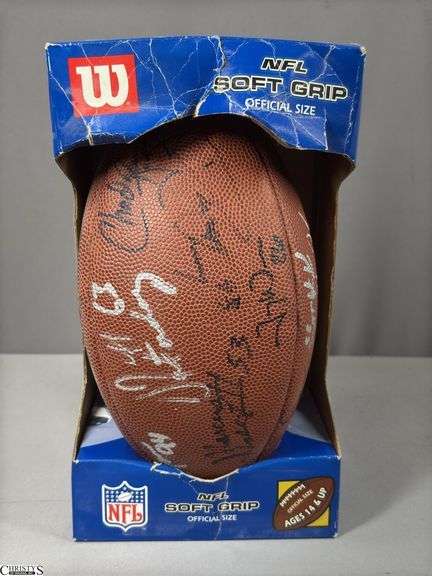 NFL Official Size Autographed Football.  Signatures include Tony Dungy, David Thornton, Mike Peterson, Reggie Wayne, Chad Bratzke, Marcus Washington, Jeff Saturday, Billy Brooks, Mike Vanderjagt, Ryan Diem and More. image