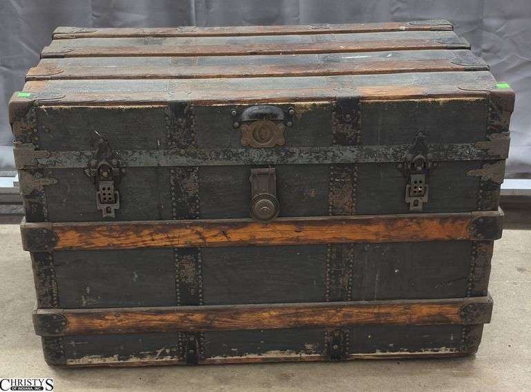Antique Steamer Trunk - 35" x 20" x 23" image