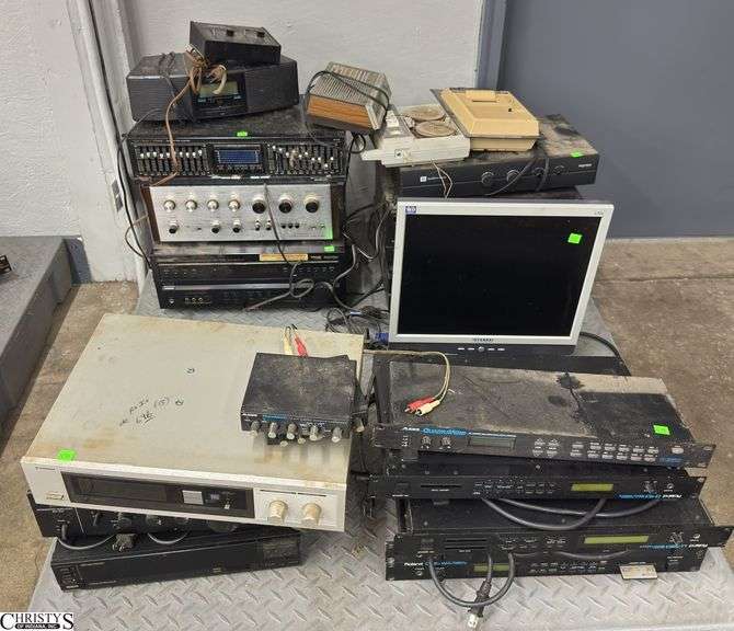 Skid of Electronics - Fisher Equalizer, JBL Sound Effect Director, Yundai Monitor, Alesis QuadraVerb - Untested - SKID NOT INCLUDED image
