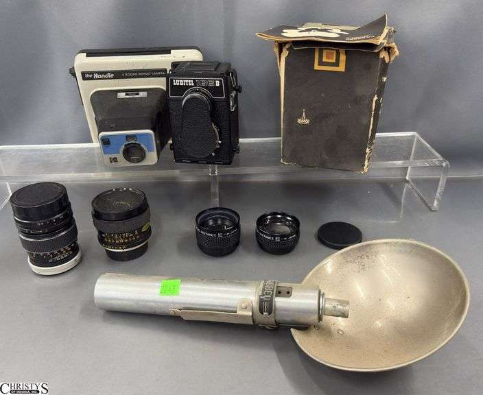 Vintage Kodak Camera, Vintage Camera Parts, Lens, Flash - shows wear image