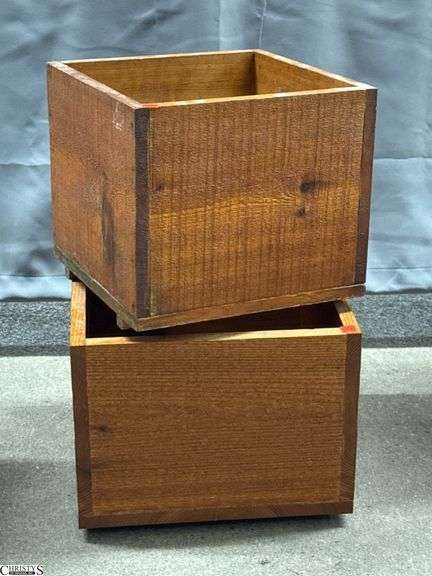 2 Wooden Boxes 14x14x13 image