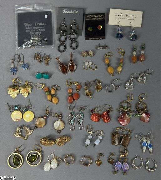 35 Pairs of Costume Jewelry Earrings image