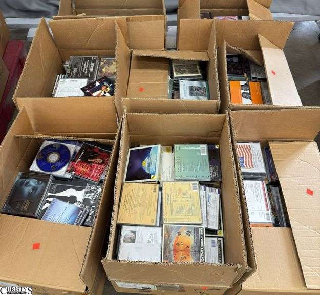 Skid With CD Cases, Assorted Genres, Some Unopened, SKID is Not Included image