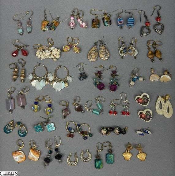 35 Pairs of Costume Jewelry Earrings image