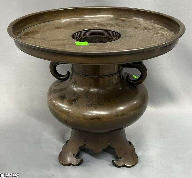 Bronze 2 Piece Stand, Parts could Be Missing 11.5x10.5" image