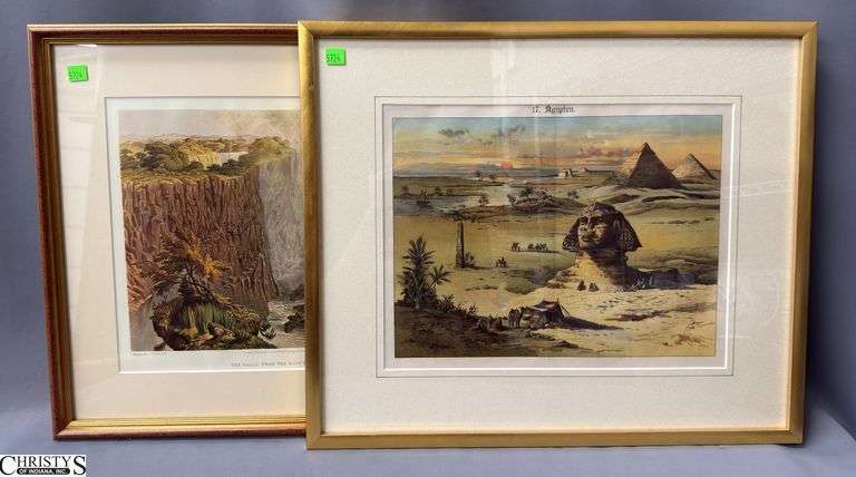 2 Professionally Framed Prints, Largest is 18x22" image