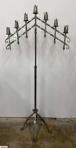 Metal Adjustable Candelabra 27" Wide 58" As it Stands image
