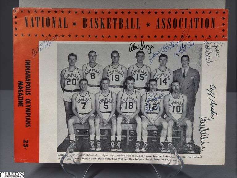 George Mikan Autographed 1951 Lakers Game Program