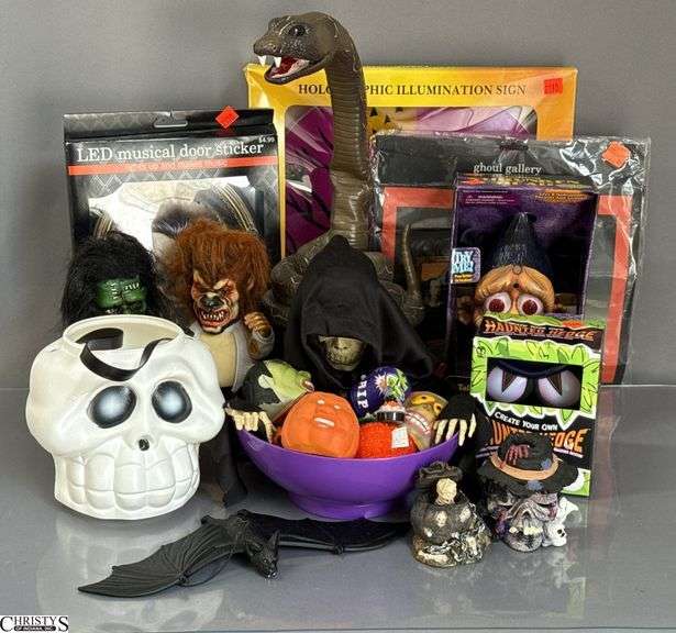 Halloween Illuminations, Shrunken Head, Werewolf, Frankenstein, Other Decor image