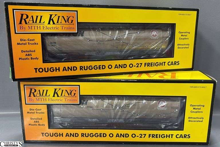 2 Rail King Monon 4 Bay Cylindrical Hopper Cars, #30-75274 image