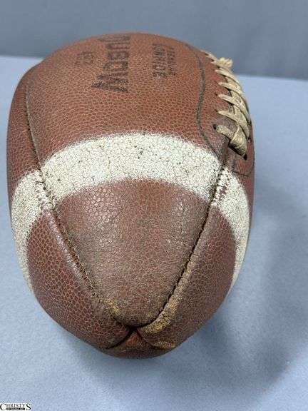 Dubow Cowhide Football Autographed by OJ Simpson