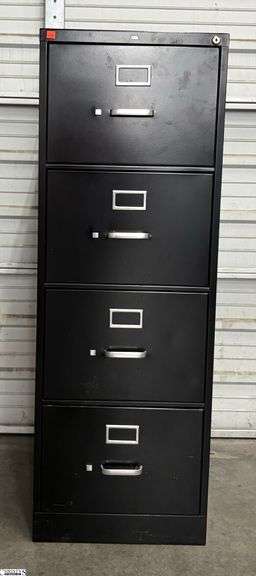 4 Drawer Metal File Cabinet - 18" x 25" x 52" image