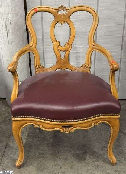 Louis XV Style Open Arm Chair - 23" x 32" - 17" seat image
