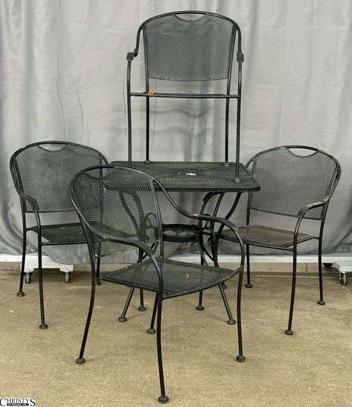 Black Metal Patio Table 30x30x28 image