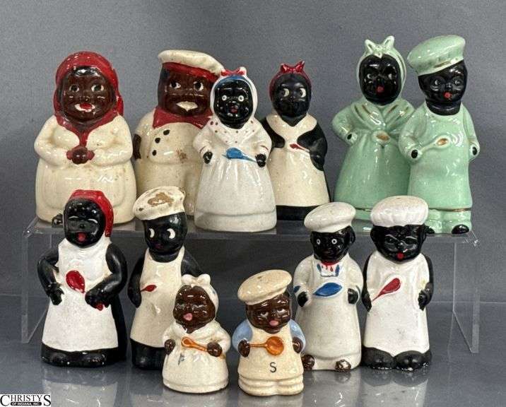 Black Americana Salt and Pepper Shakers, Tallest 5" image