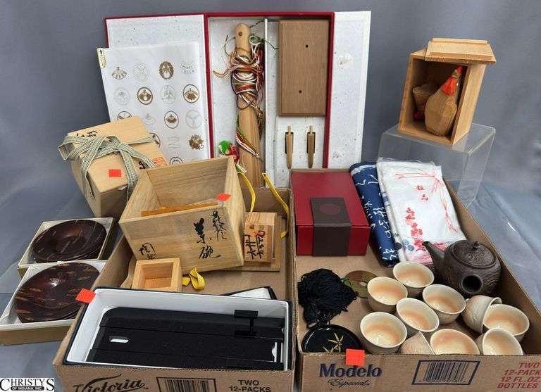 Japanese Ceremonial Tea Serving Pieces image