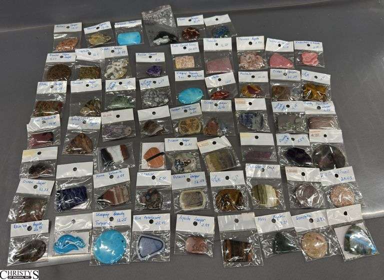 Individual Packages of Stones, Agates, Thulite, Petrified Wood image