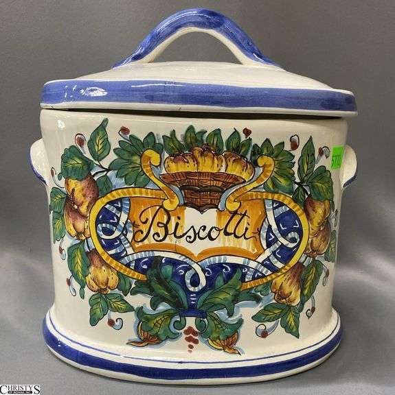 Made In Italy Biscotti Canister With Lid 11.5x11" image