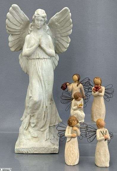 Willow Tree Figurines and Composite Angel Statue Tallest 17" image