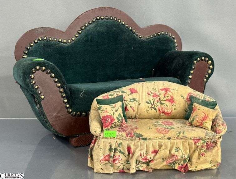2 Doll Couches, Largest 17"x11" image
