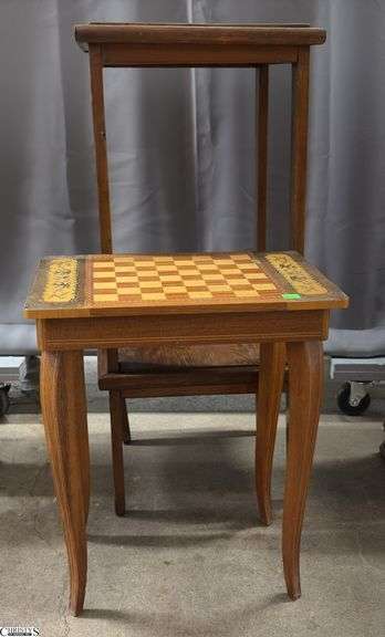Music Box Diminutive Table and Wooden Stand - 29" of tallest image