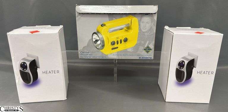 2 Small Portable Heaters, and Survival Radio image