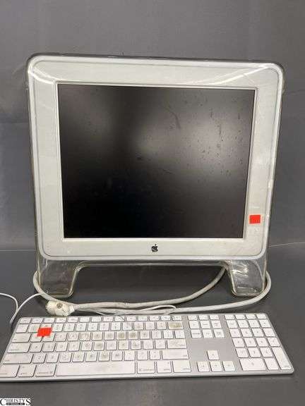 Apple Studio Display Mac Monitor and Apple Keyboard - Untested - 17" Screen image