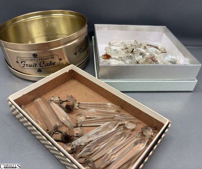 Assorted Chandelier Prisms and Parts - 3" of largest image