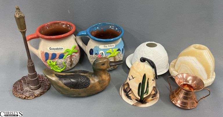 Pottery Mugs, Tourist Souvenirs, Votive Holders, Duck image