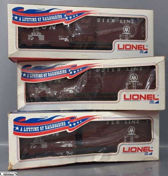 3 Lionel Monon Boxcars #9230 In Boxes image