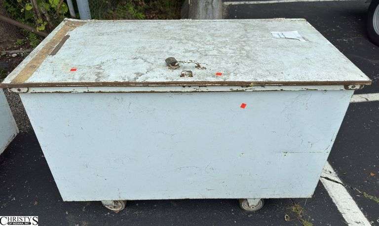 Metal Rolling Dishware Container with Dishware See Photos For Contents 50x27x33 image