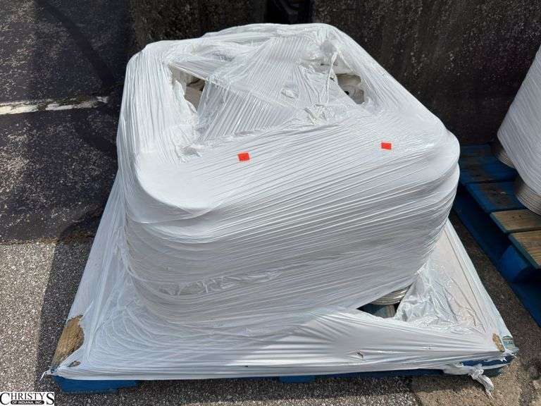 Pallet of Metal Dinner Plate Covers image