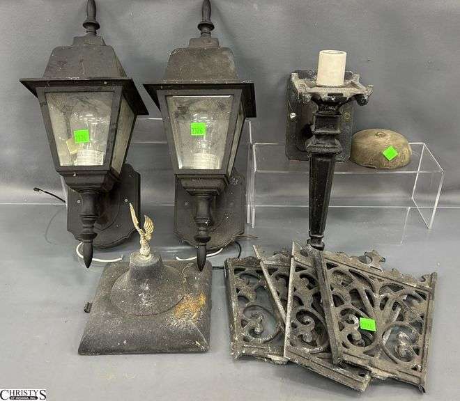 3 Lantern/Porch Light Parts and Pieces - 16" of each fixture image