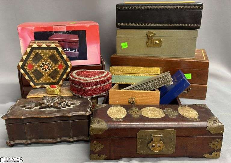 9 Empty Containers / Jewelry Boxes and 5 Empty Larger Jewelry Boxes image