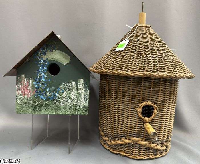 Woven Bird House, and Copper Top Bird House 16.5 image