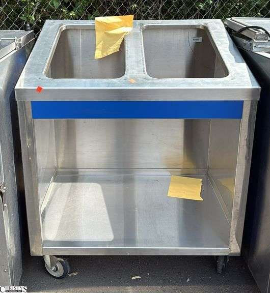 Stainless Rolling Bin Holder 38x24x37" image